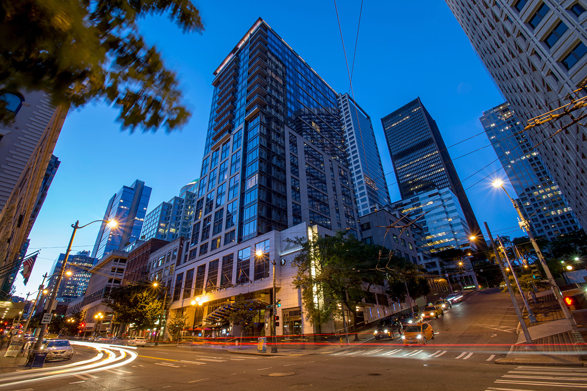 A view of Hotel1000 from the street